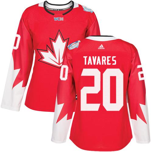 Team Canada #20 John Tavares Red 2016 World Cup Women's Stitched NHL Jersey